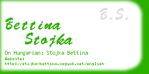 bettina stojka business card